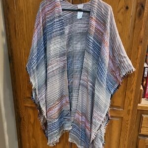 Striped Multicolor Poncho